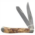 Schrade Old Timer Schrade Old Timer 94OTW 3.875 in. Gunstock Trapper 2 Blade Desert Iron Wood Handle 94OTW